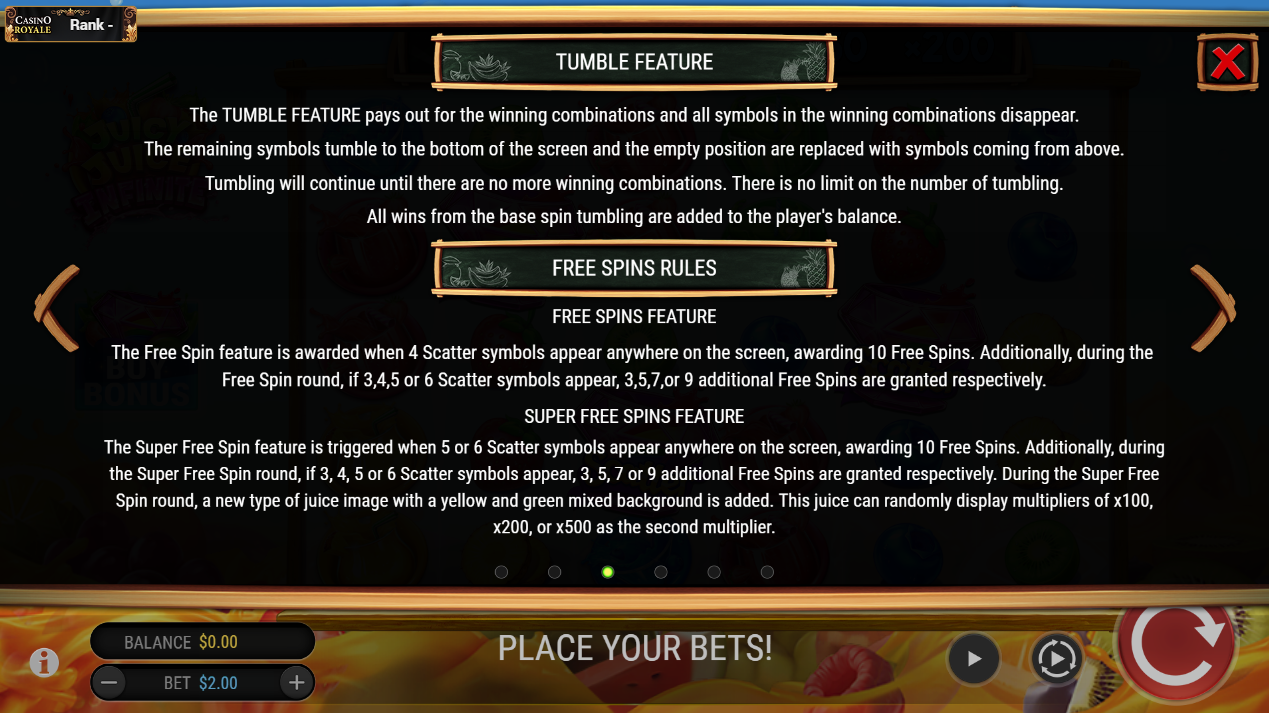 Juicy Juice Infinite Free Spins